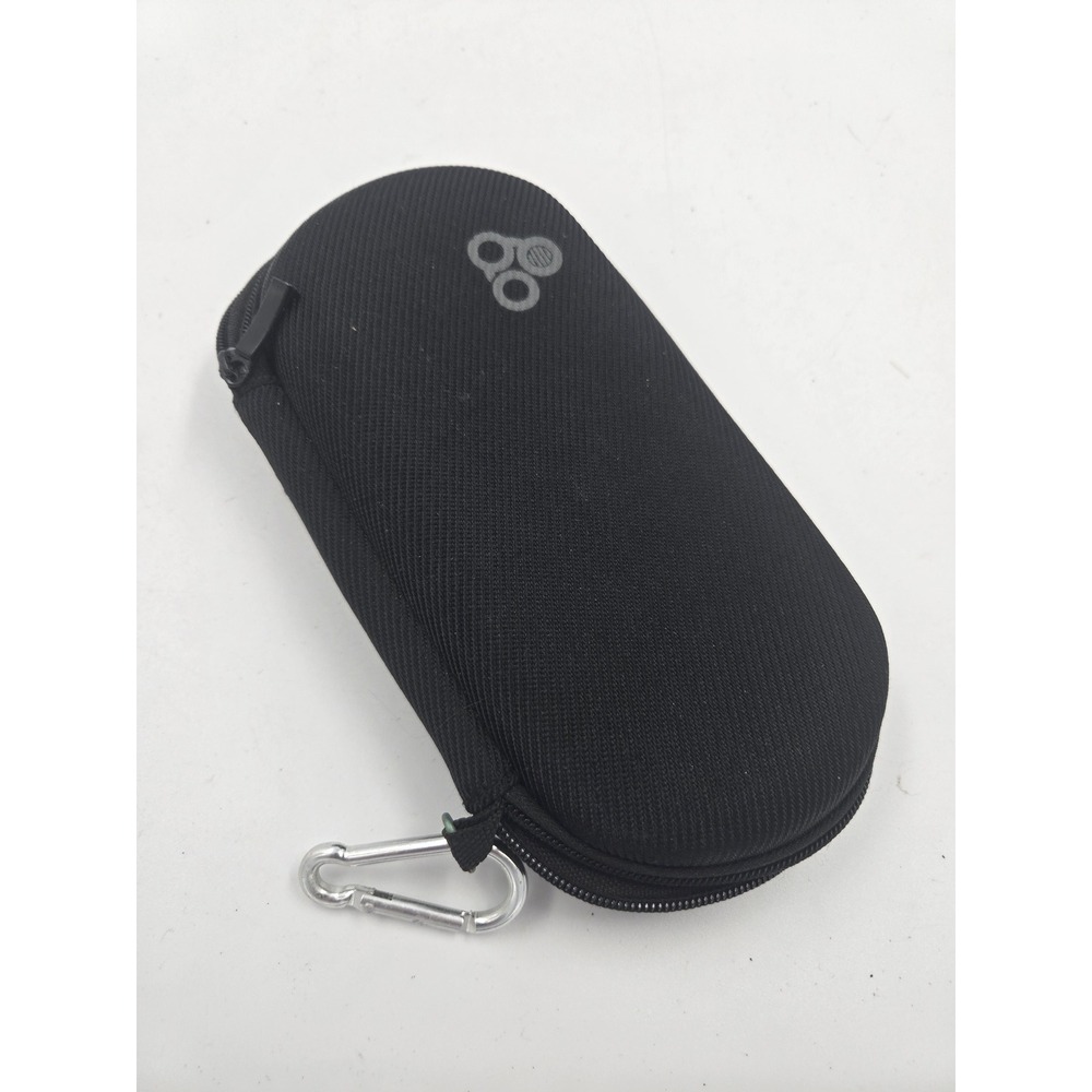 Black Hardshell PSP PS Vita Travel Case with Carabiner Clip Organizer